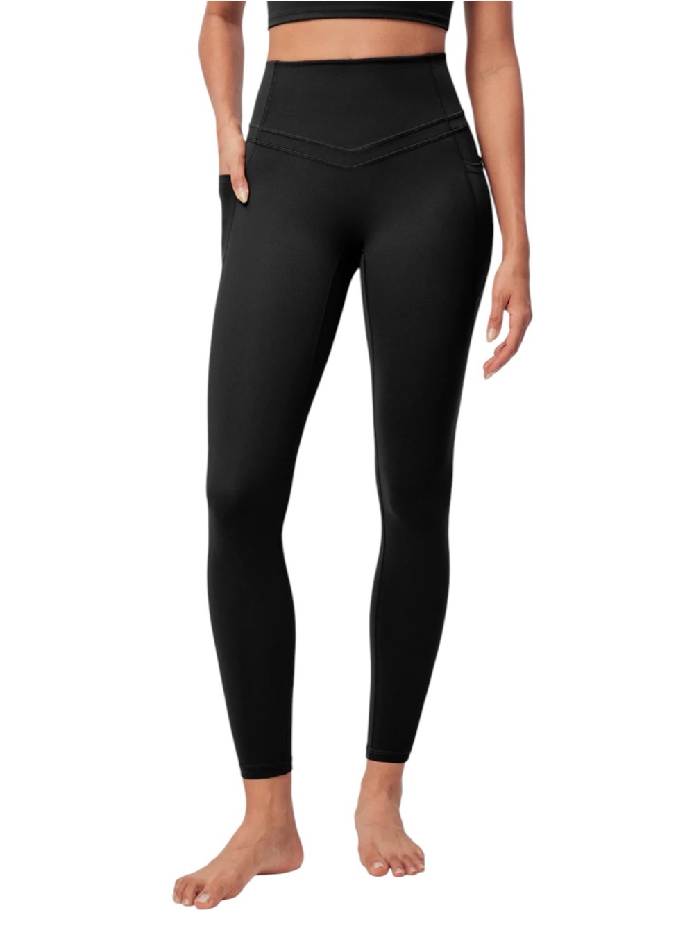 NWT IUGA PowerTight High Waisted Leggings XL Black Compression Side Pocket - Picture 5 of 16